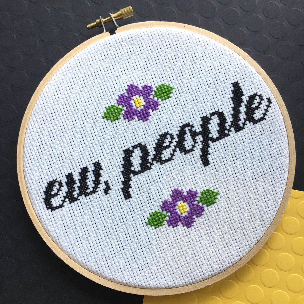 Ew, People Counted Cross Stitch DIY KIT Intermediate