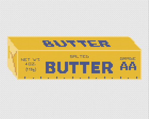 Butter Stick Counted Cross Stitch DIY KIT